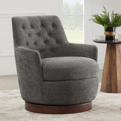 Fauteuil pivotant capitonné 29,1 po Brishen