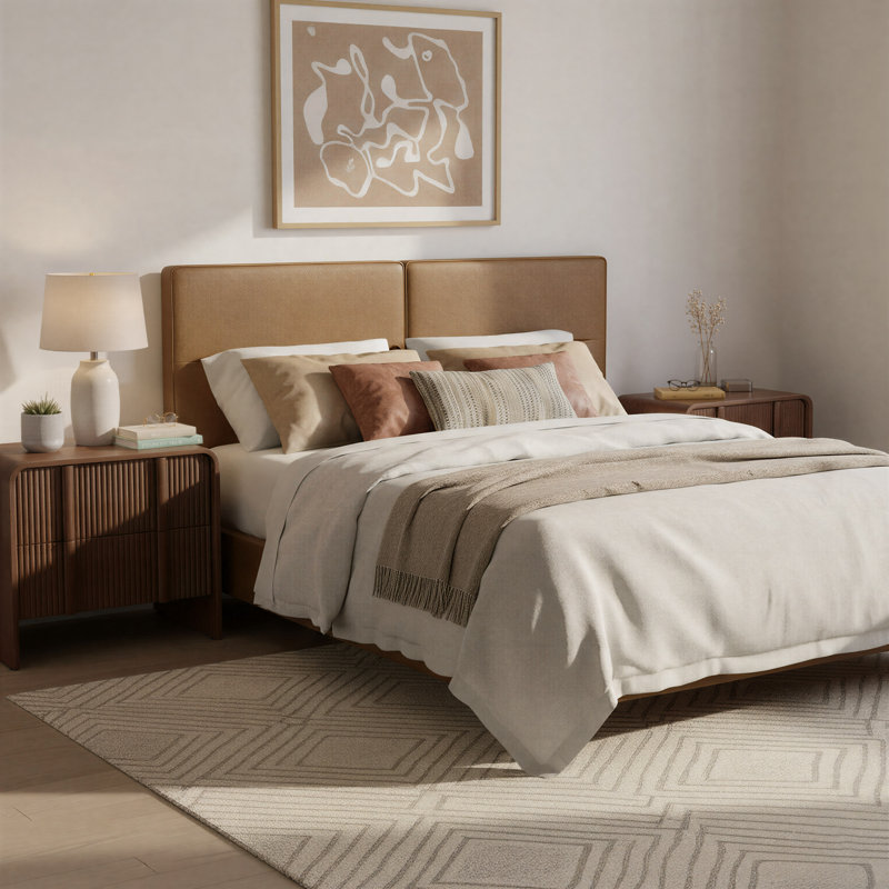 Tête de lit flottante pour grand lit Cove, brun