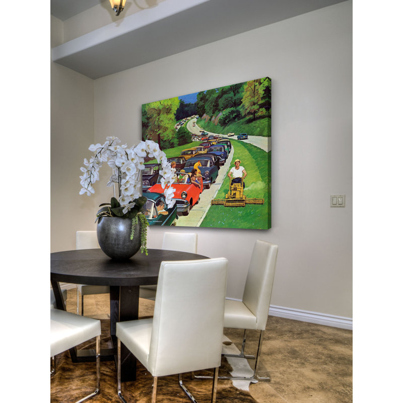 The Lawn Mower - Wrapped Canvas Print, 46cm H x 46cm W