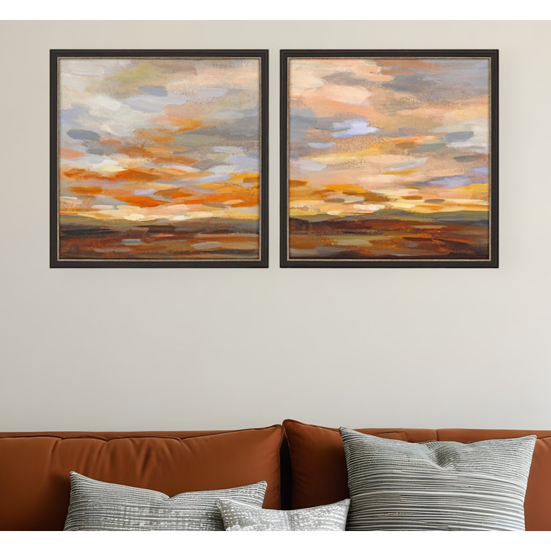 HomeRoots (lot de deux), art mural encadré noir High Desert Sky