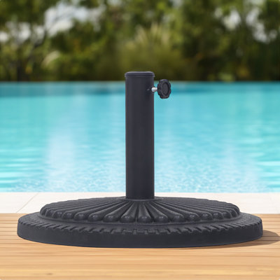 33 lb Base de parasol de patio robuste en noir