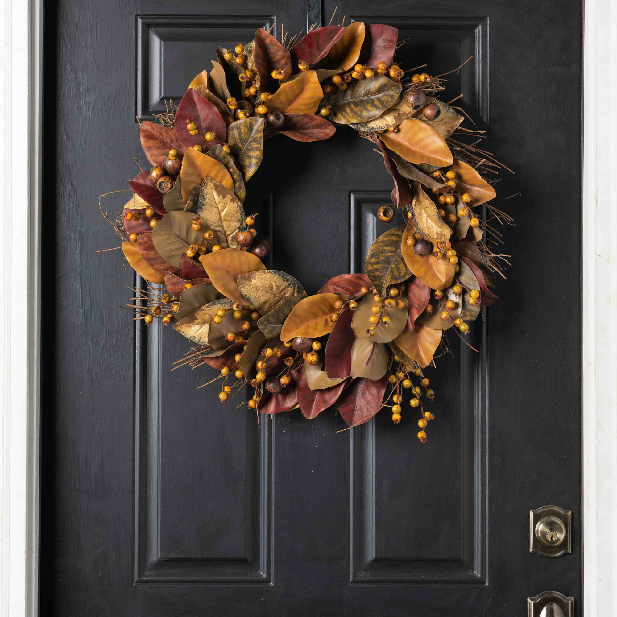 Thanksgiving Silk Wreath, 30" H x 30" W x 6" D