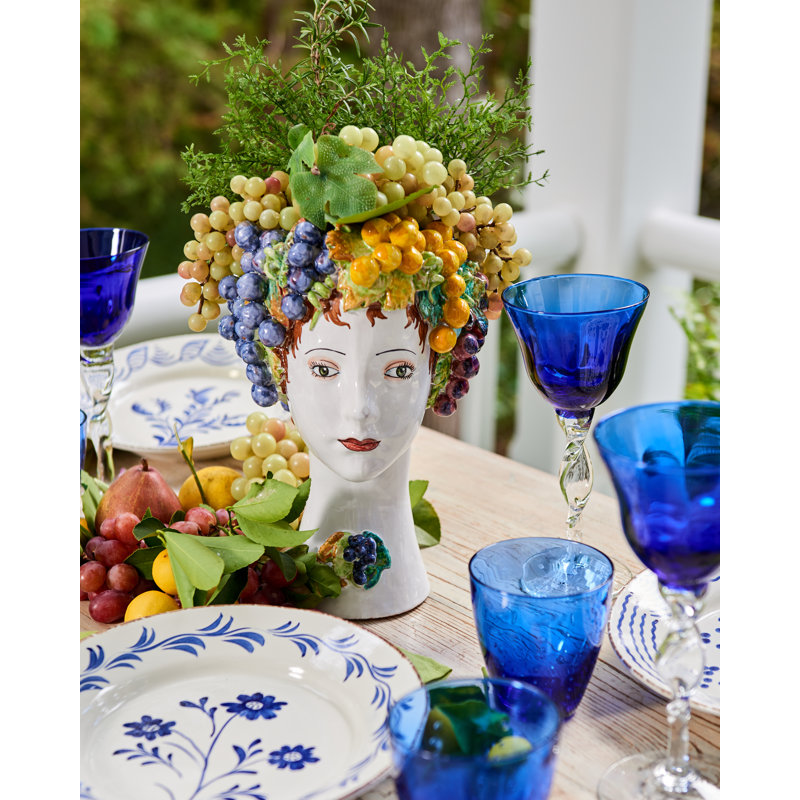 Adriana Wine Glass, Cobalt, Set Of 4