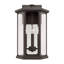 Grande lanterne murale d'extérieur 4 lumières l 12 po x H 20 po en noir avec verre transparent-70886288