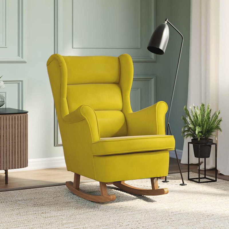 Chaise berçante Jalik, Jaune