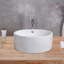 Lavabo de salle de bain vasque en céramique blanche