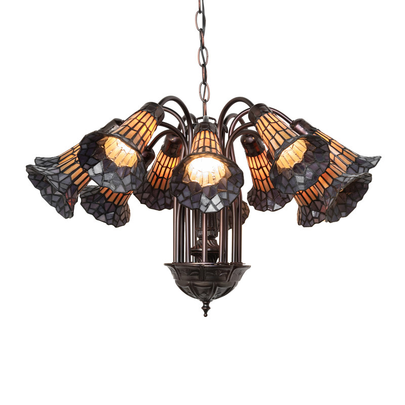 Grazio 12 - Light Chandelier, Gray/Yellow