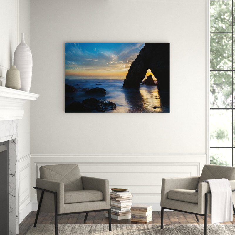 Fog Beach Print, 30" H x 40" W x 1" D, Aluminum