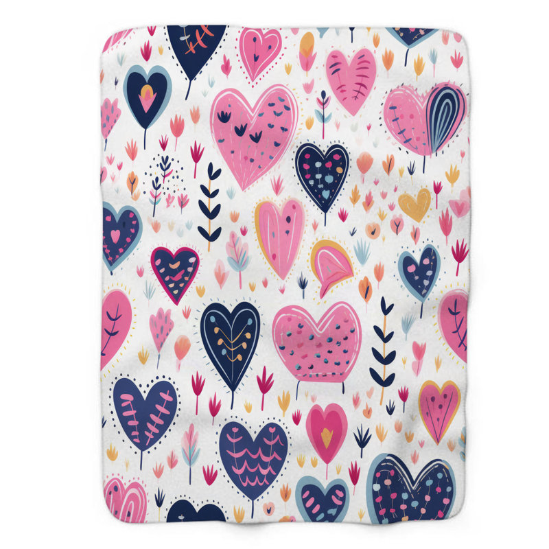 Heart Magic - 1 Piece Premium Blanket, Twin