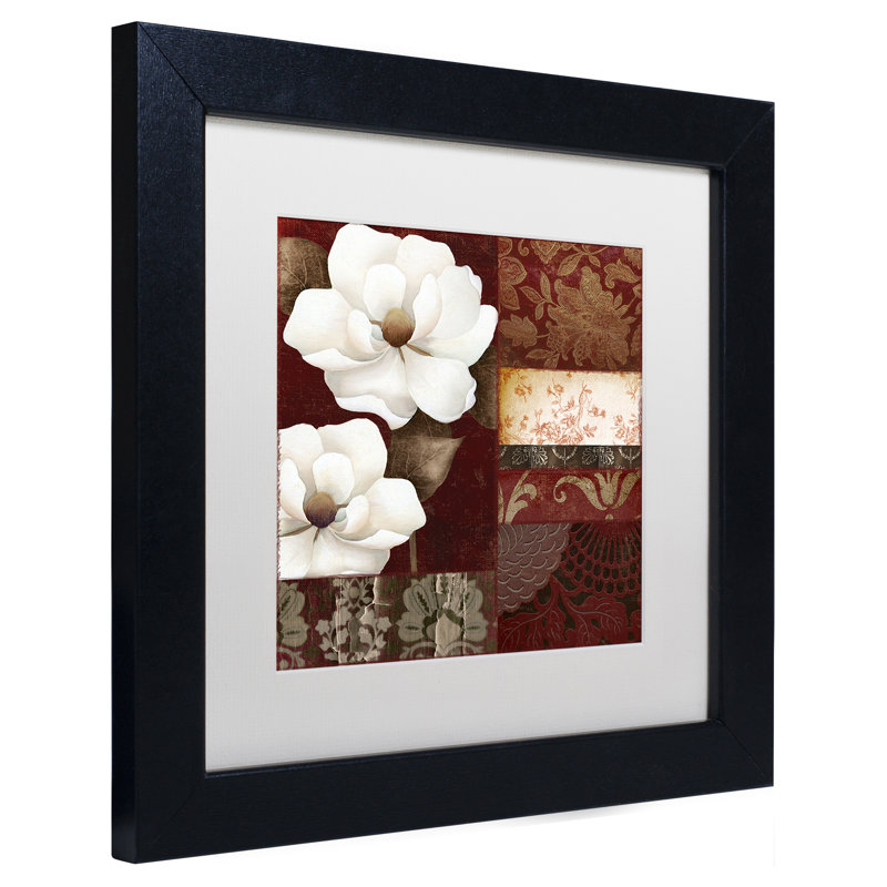 Jadaya «Flores Blancas III», impression encadrée, H 11 po x l 14 po x P 0,5 po, Blanc