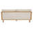 Elara Mid-Century Modern Rubberwood Loveseat Sofa with PE Rattan Armrests-1507918681