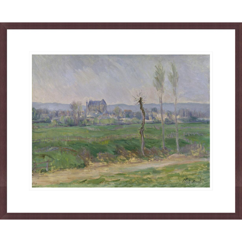 «View of Vernon» par Claude Monet, impression giclée sur cadre, H 17,72 po x l 21,75 po