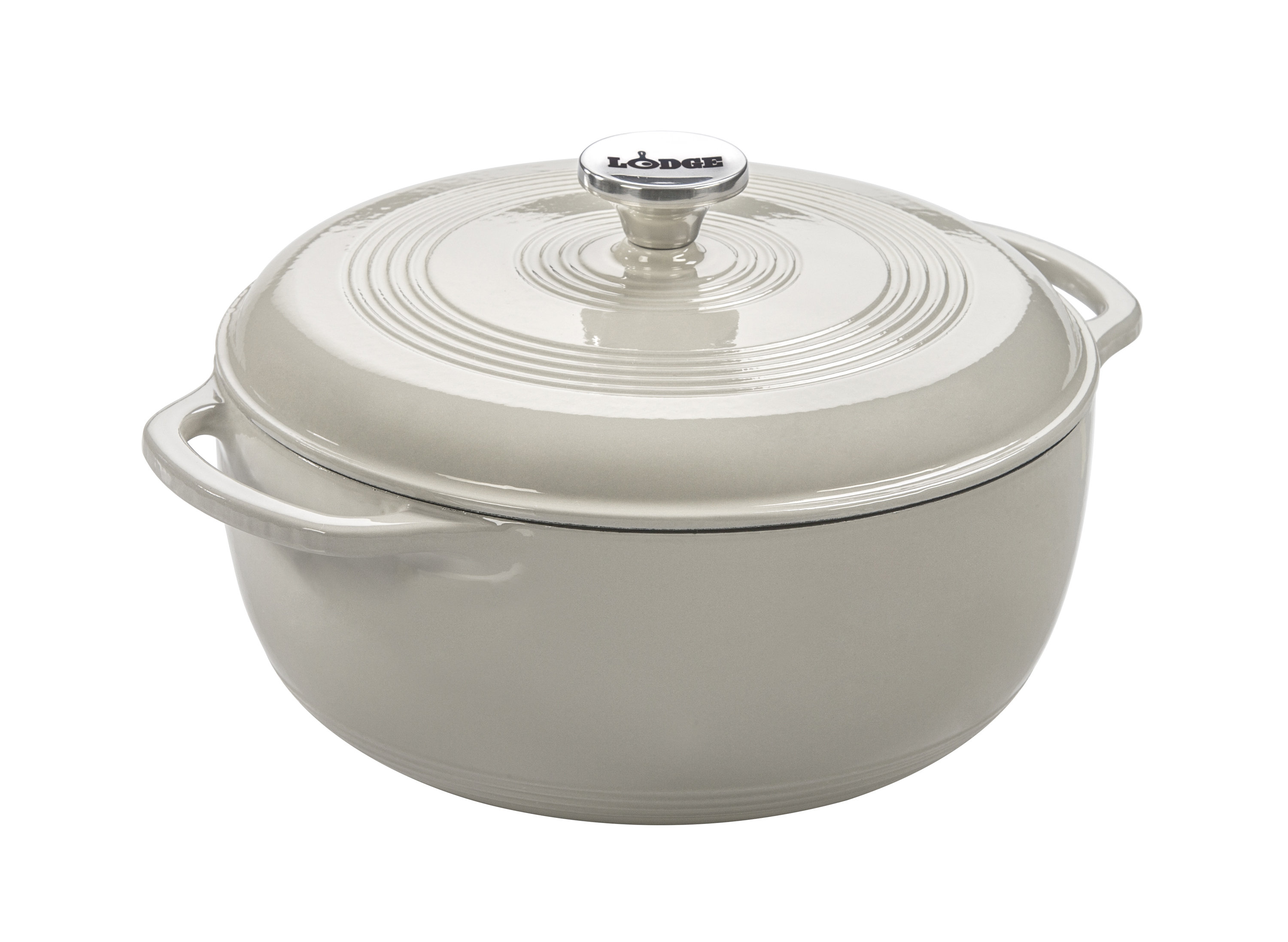 Lodge Enameled Cast Iron Dutch Oven - Oyster