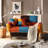 [VIDEO Provided] Small Space Colorful Sleeper Sofa, Solid Wood Legs