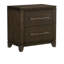 Table de chevet 1Pc de 2 tiroirs en bois brun foncé au look moderne, table de chevet