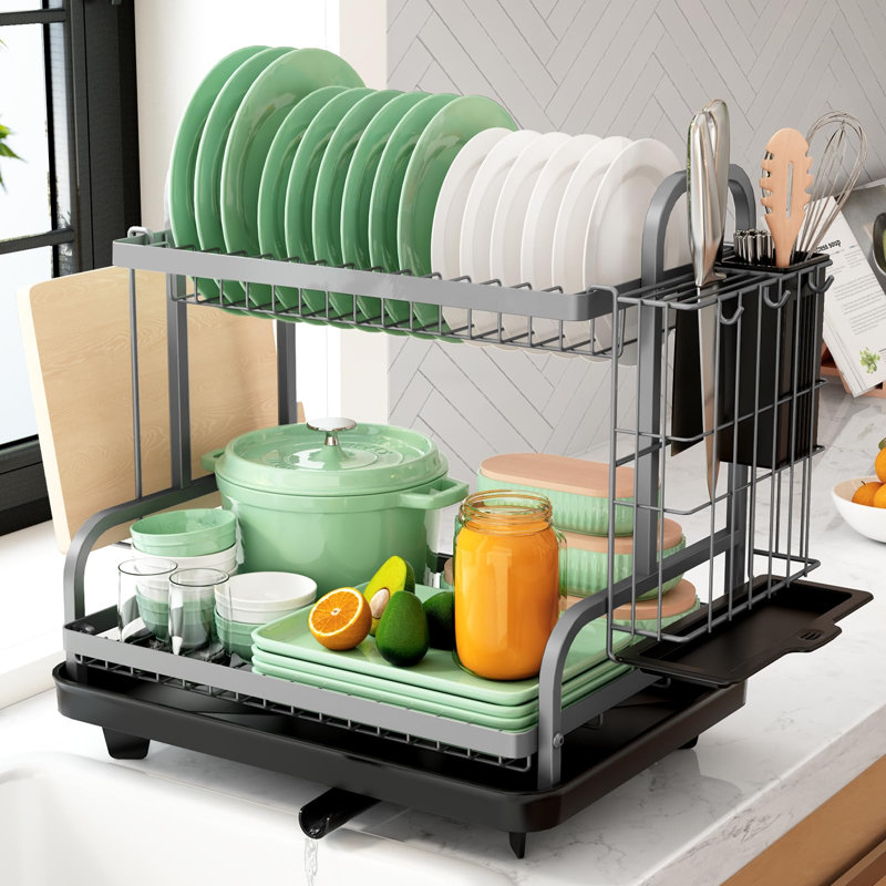 Stainless Steel Dish Rack, Gray