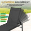 Chaise longue d'extérieur en aluminium avec dossier réglable à 5 positions 