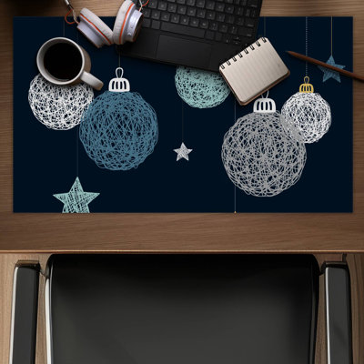 Christmas ball vector - 14.00"x24.25" Desk mat