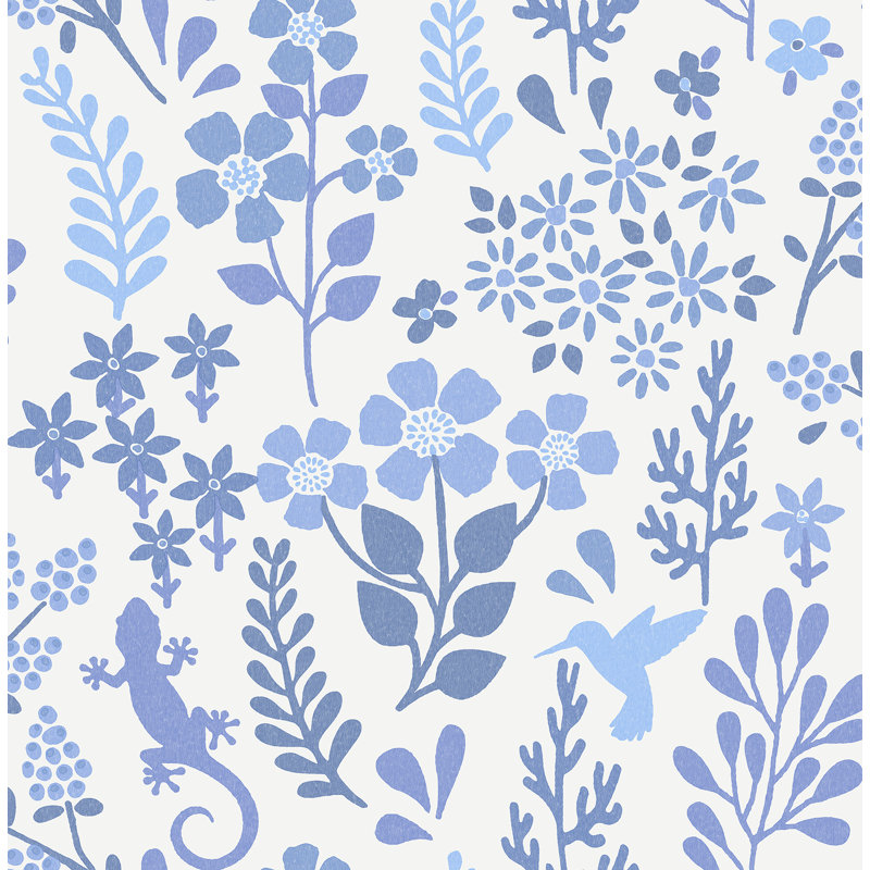 Rouleau de papier peint L 33 pi x l 20,5 po, Bleu