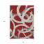 Tapis extérieur lavable abstrait 8 pi x 10 pi rouge et beige