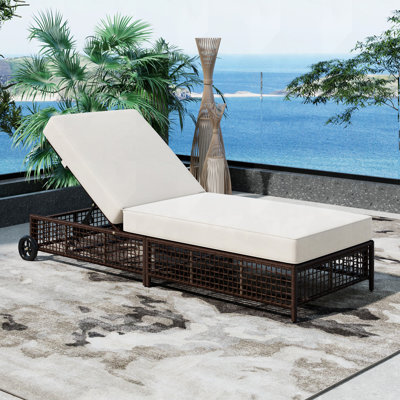 Chaise longue de patio avec dossier à 5 positions