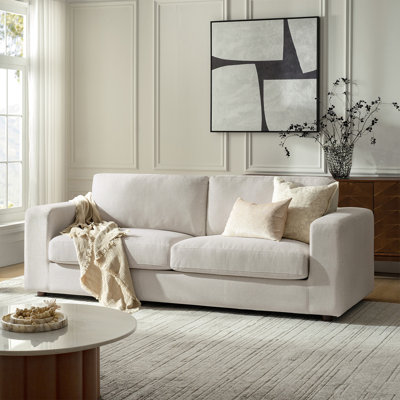 Peter 91.75" W Down-Blend Slipcovered Sofa