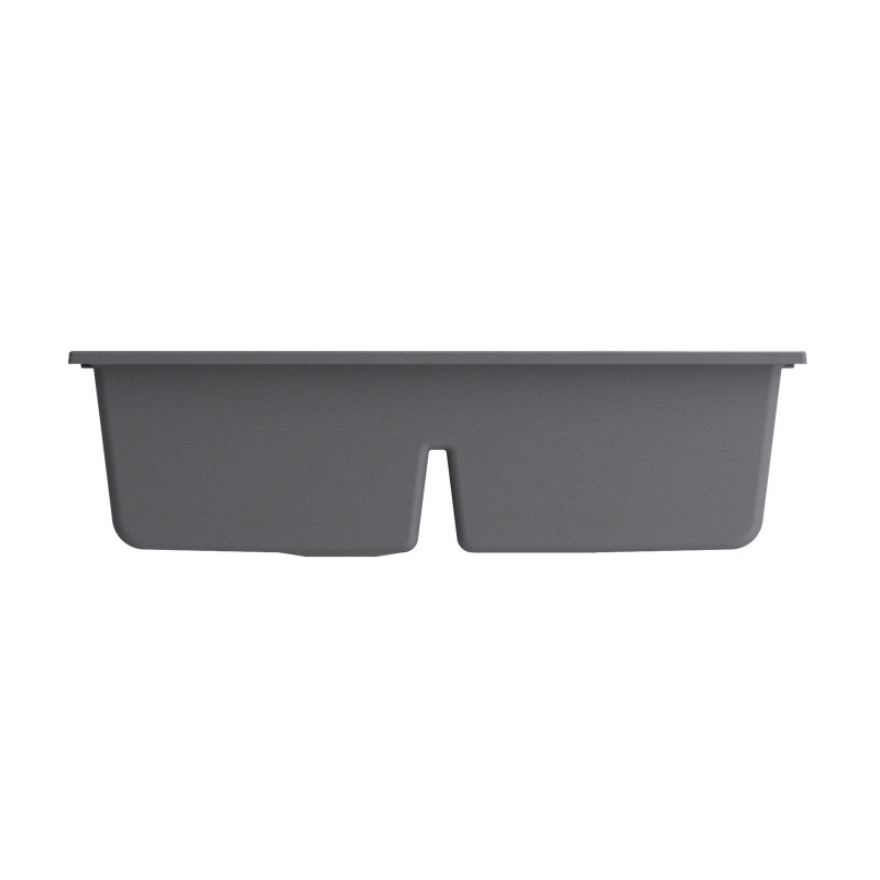 Baveno Lux 33.75'' L Dual-Mount Double Basin Kitchen Sink, Matte Black