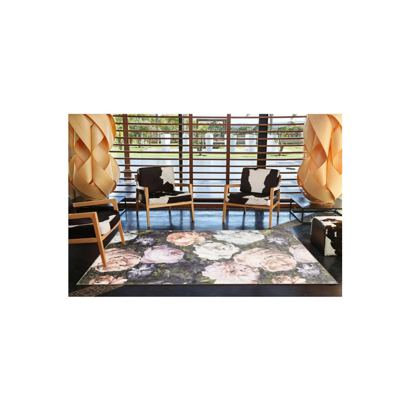 Woven Carpet With Rose Pattern, Runner 2'6" x 6'7"