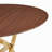 37-Inch Modern Round Dining Table, Small Kitchen Table For 2-4 People, Brown/Walnut Finish With Golden Metal Legs | Gift Idea-1332194691-1332194692