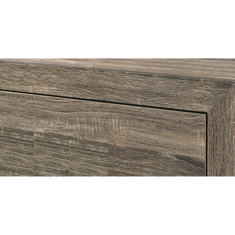 Lit à panneau moderne en bois de taille simple avec finition grise pour le décor de la chambre à coucher