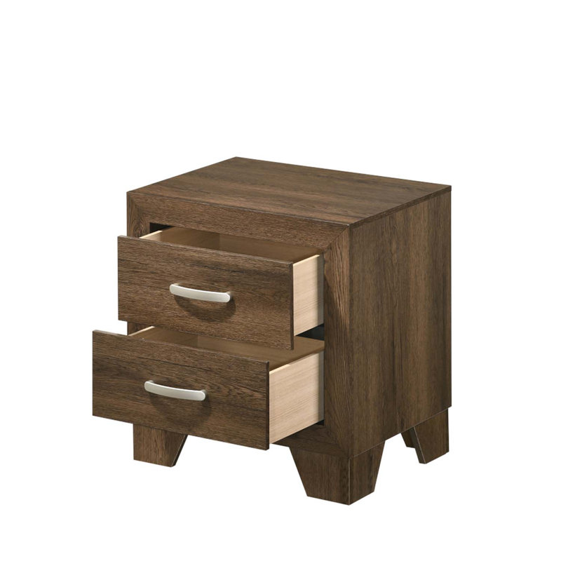 Table de chevet Miquell, finition chêne