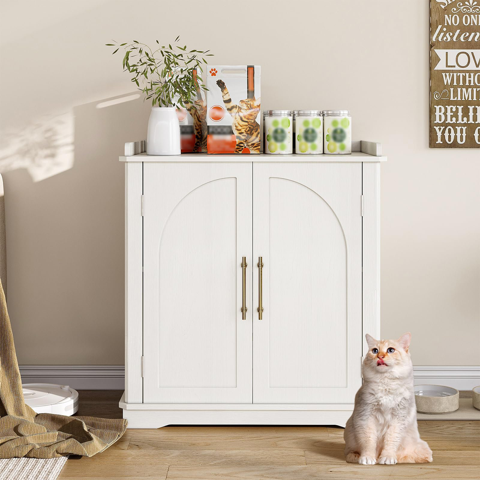 Tucker Murphy Pet™ Cat Litter Box Enclosure Furniture With Removable ...
