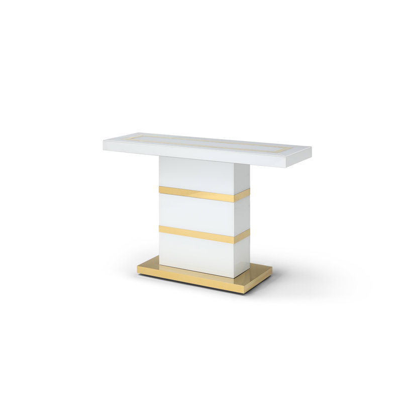 Araceli 47'' Glass Top Console Table