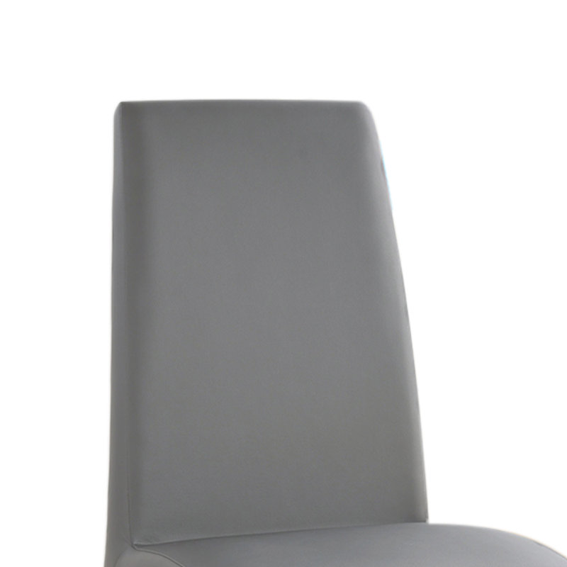 Chaise d'appoint en cuir Alejandre en gris