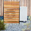 Unité de climatisation durable en bois et clôture de poubelle - solution élégante d'intimité pour patio