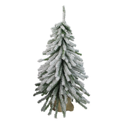 Mini arbre de Noël artificiel en pot en flocage Downswept