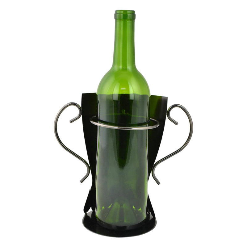 Porte-bouteilles de vin en métal trophée pour dessus de table ou de comptoir