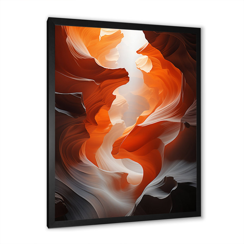«Canyon Antelope Whirlwinds», reproduction d'art sur toile, Cadre photo noir, H 20 po x l 12 po x P 1 po