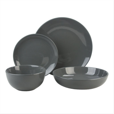 Keswick Stoneware Dinnerware Set - Service for 4