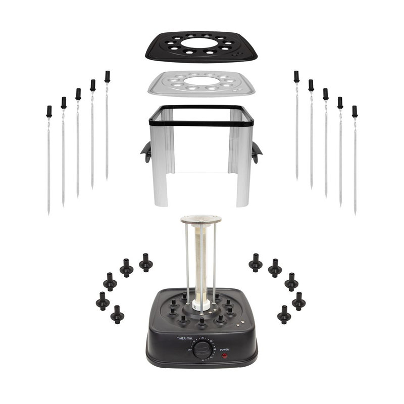 Belfry Kitchen Hillcrest Smokeless Non Stick Electric Grill with Lid