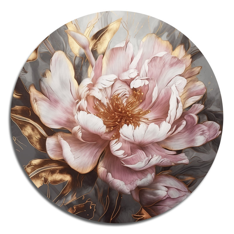Wadebridge - art floral rond en métal, H 16 po x l 16 po