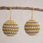 4'' Fabric Ball Ornament-676191235