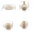 Gold Glass Bathroom Accessories Set