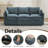 80.3" Wide Modular Storage 3-Seater Sofa-910919111