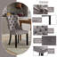 Velvet Upholstered Side Chair in Grey