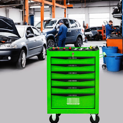 Nuss 12.92 in. W -Drawer Bottom Rollaway Chest with Wheels