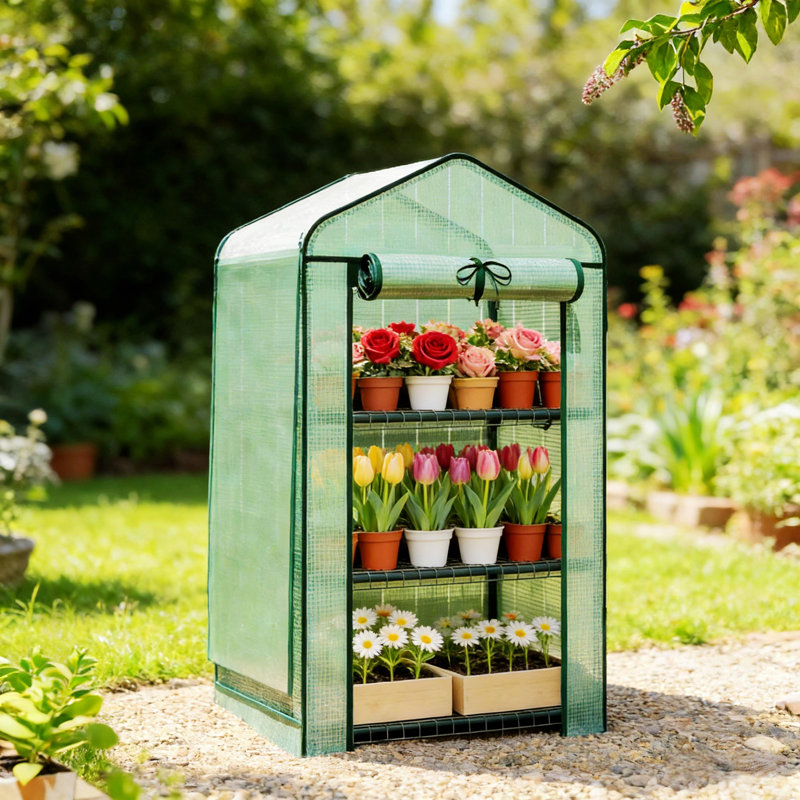 Small Greenhouse, Convenient Mini Greenhouse, Green/Dark Green