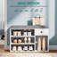 7 Pair Stackable Shoe Storage Bench