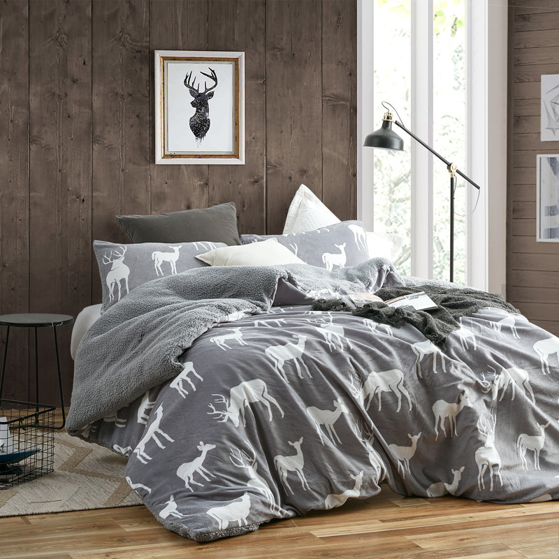 Coma Inducer Toasty Cabin Deer Oversized Comforter Set, Extra-long Twin Comforter + 1 Sham