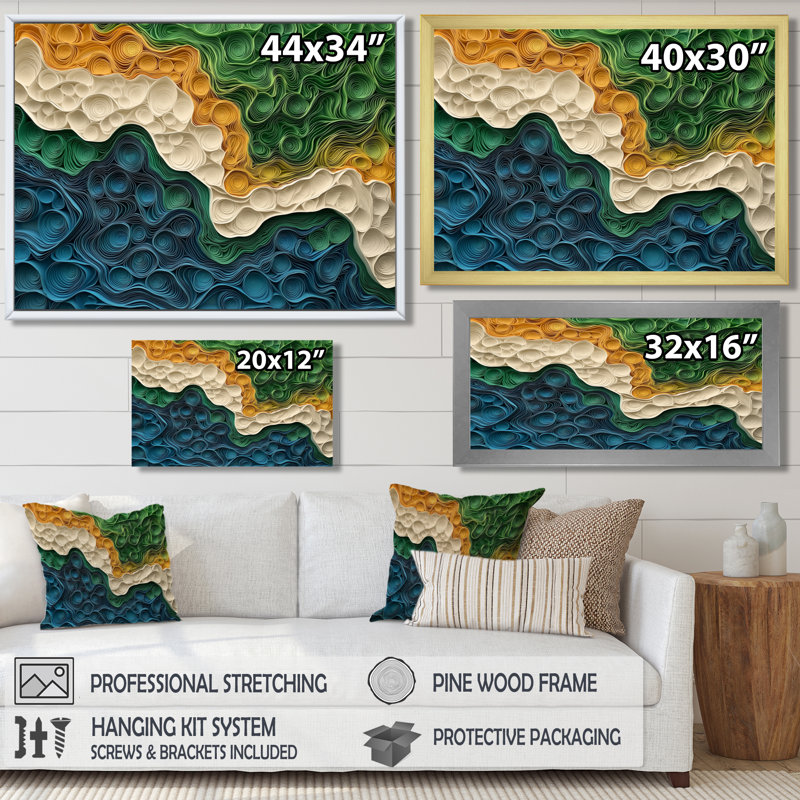 Biomorphism Eath Ephemeral Pathways - Lyrical Abstraction Wall Art, 30" H x 40" W, Black, Floater Framed Print